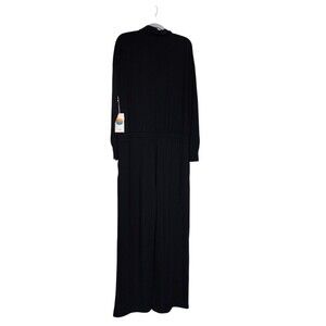Vuori Women's Lux Intentions Jumpsuit Large L/S Straight Wide Leg Black New